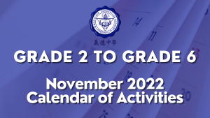 Grade 2 to 6 November Calendar of Activities