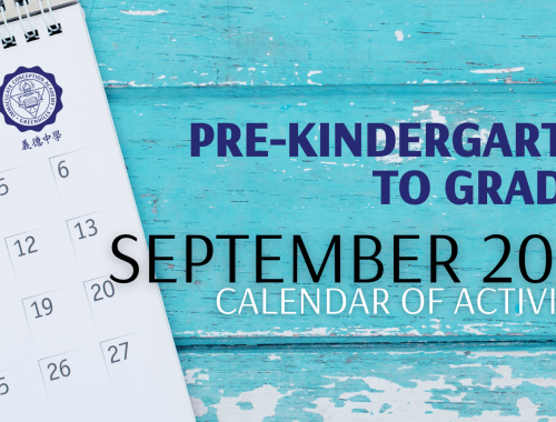 Pre-Kindergarten to Grade 1 Calendar of Activities for September 2023