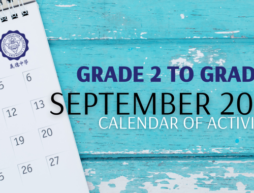 Grade School Calendar of Activities for September 2023